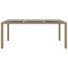 vidaXL Set da Pranzo Giardino 7 pz Polyrattan e Vetro Temperato Beige