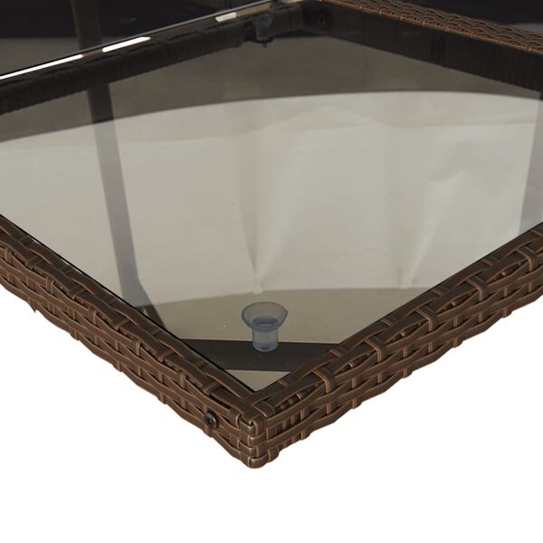 vidaXL Set da Pranzo da Giardino 17 pz con Cuscini Marrone Polyrattan