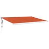 vidaXL Tenda Sole Retrattile Arancione Marrone 4x3m Tessuto Alluminio
