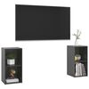 vidaXL Mobili TV 2 pz Grigio Lucido 72x35x36,5 cm in Legno Multistrato