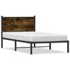 vidaXL Giroletto senza Materaso in Metallo Rovere Fumo 100x190 cm