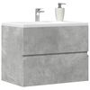 vidaXL Armadietto da Bagno Grigio Cemento 60x38,5x45cm in Truciolato