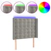 vidaXL Testiera a LED Grigio Chiaro 83x16x118/128 cm in Velluto
