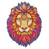 UNIDRAGON Puzzle in Legno 700 pz Mysterious Lion Royal Size 42x54 cm