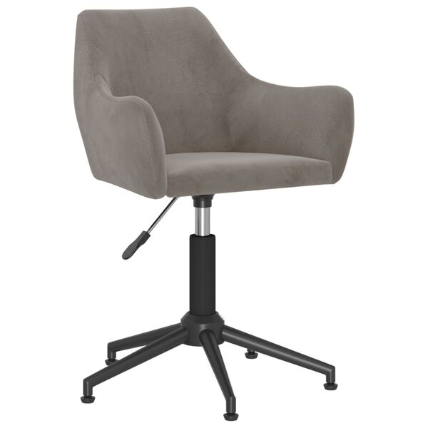 vidaXL Sedie da Pranzo Girevoli 2 pz Grigio Chiaro in Velluto