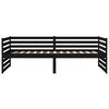 vidaXL Dormeuse Nera 80x200 cm in Legno Massello di Pino