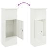 vidaXL Cassetta per pacchi Bianco 44.5 x 29 x 110.5 cm Acciaio