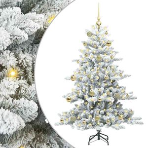 vidaXL Albero di Natale Artificiale con Rami Pieghevoli Bianco 150 cm