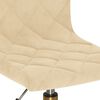 vidaXL Sedie da Pranzo Girevoli 4 pz Crema in Velluto