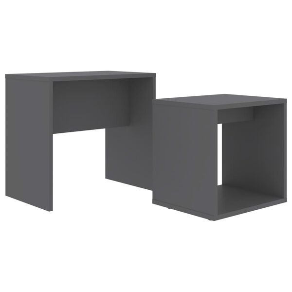 vidaXL Set Tavolini da Salotto Grigio 48x30x45 cm in Legno Multistrato