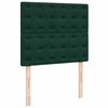 vidaXL Giroletto a Molle con Materasso Verde Scuro 120x190 cm Velluto