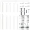 vidaXL Recinzione per Giardino 2 pcs Bianco 170 x 165 cm