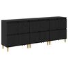 vidaXL Sideboards 3 pz Rovere Nero 60 x 35 x 70 cm