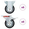 vidaXL Rotelle 12 pz 75 mm