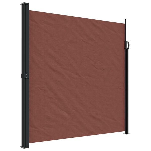 vidaXL Tenda da Sole Laterale Retrattile Marrone 200x600 cm
