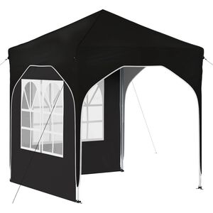 vidaXL Tenda per feste a pop-up 192 x 192 x 245 cm Nero