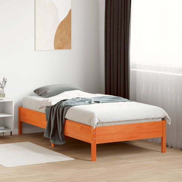vidaXL Letto senza Materasso Marrone Cera 90x190 cm in Legno di Pino