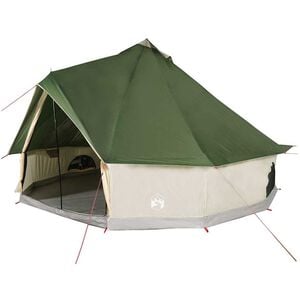 vidaXL Tenda Familiare Tipi per 12 Persone Verde Impermeabile