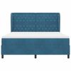 vidaXL Letto a molle con materasso Blu Scuro 200 x 180 cm Poliestere