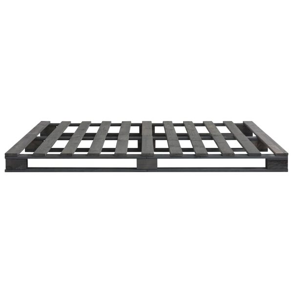 vidaXL Giroletto in Pallet Grigio Legno Massello di Pino 200x200 cm