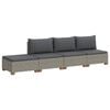 vidaXL 4 pz Set Lounge in Rattan con Cuscini GENDT Rattan naturale