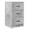 vidaXL Armadio da Notte con cassetto Grigio cemento 38 x 38 x 66 cm