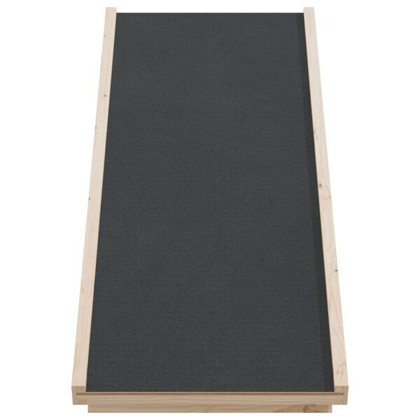 vidaXL Rampa per Cani Grigia 100x40 cm in Legno Massello di Abete