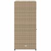 vidaXL Armadietto Portaoggetti Giardino Beige 55x55x111cm Polyrattan