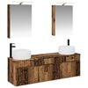 vidaXL Set di Armadi da Bagno 5 pz Legno antico Legno ingegnerizzato