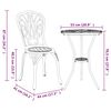 vidaXL Set Bistro da Giardino 3 pcs Nero Alluminio
