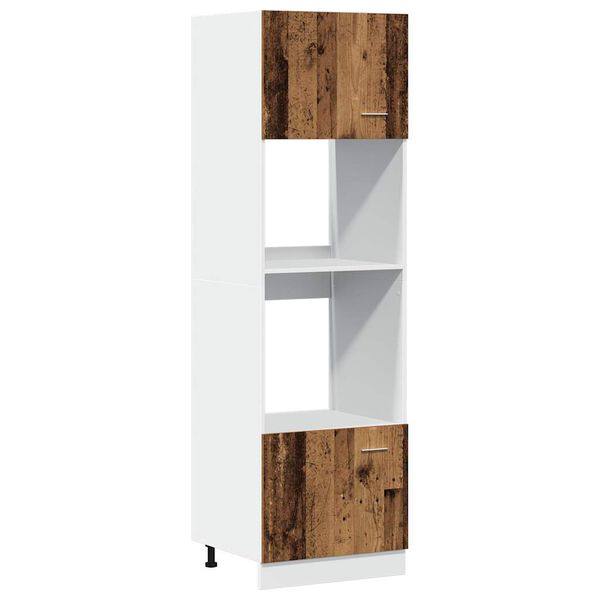 vidaXL Mobile per Microonde “Lyon” Legno Antico 60x57x207 cm
