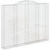 vidaXL Cesti Gabbioni ad Arco 5 pz 300x30x220/240 cm Ferro Zincato
