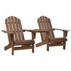 vidaXL Sedie da Giardino Adirondack con Tavolino Legno Abete Marrone