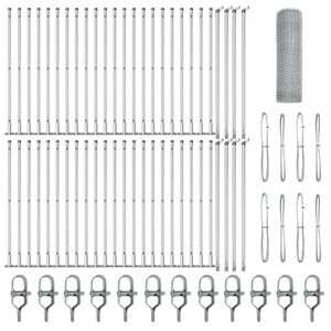 vidaXL Palo della recinzione Argento