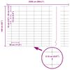 vidaXL Recinzione con Posto Argento 1,6 x 25 m Acciaio