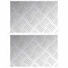 vidaXL Gradini per Scale 2 pz 30 x 20 cm Argento Alluminio