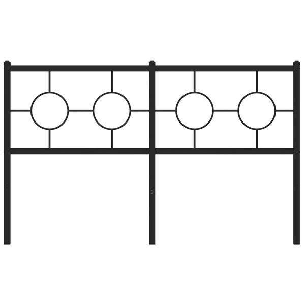 vidaXL Testiera in Metallo Nero 140 cm