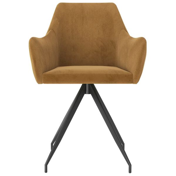 vidaXL Sedie da Pranzo 2 pz Marroni in Velluto