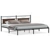 vidaXL Giroletto senza Materasso Rovere Marrone 193x201 cm Truciolato