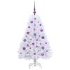vidaXL Albero di Natale Artificiale con Rami Pieghevoli Bianco 120 cm