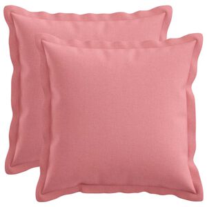 vidaXL Federa 2 pz HOUTEN Rosa 30 x 30 cm Lino