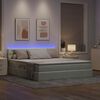 vidaXL Letto con contenitore e LED Grigio chiaro 160 x 200 cm Velluto