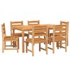 vidaXL Set da Pranzo da Giardino 7 pz in Legno Massello di Teak