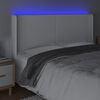 vidaXL Testiera a LED Bianco 163x16x118/128 cm in Similpelle