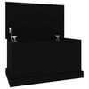 vidaXL Contenitore Portaoggetti Nero 70x40x38 cm Legno Multistrato
