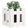 vidaXL Fioriera Giardino a Recinzione Bianco 30x30x30 cm Massello Pino