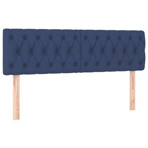 vidaXL Testiera Blu 160x7x78/88 cm in Tessuto