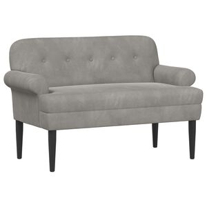 vidaXL Loveseat con bottoni imbottiti Grigio Chiaro 120 x 66 x 78 cm