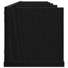 vidaXL Scaffale da parete con lo scaffale Rovere Nero 100 x 18 x 18 cm