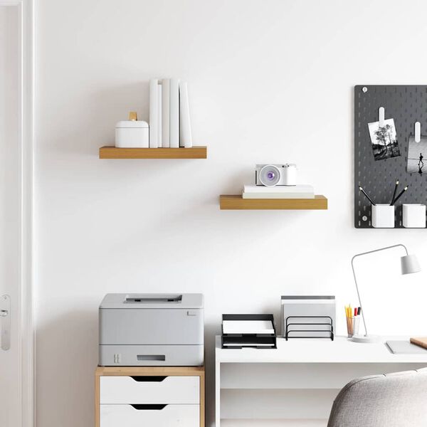 vidaXL Scaffale da parete 2 pcs Beige 40 x 23,5 x 4 cm